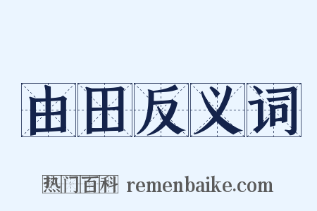 由田反义词是什么意思的图片